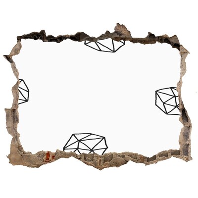 Fotoobraz dziura na ścianę Złote diamenty w dziurze w ścianie