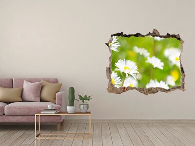 Pegatina agujero en la pared autoadhesiva Un paraíso de flores detrás de los muros