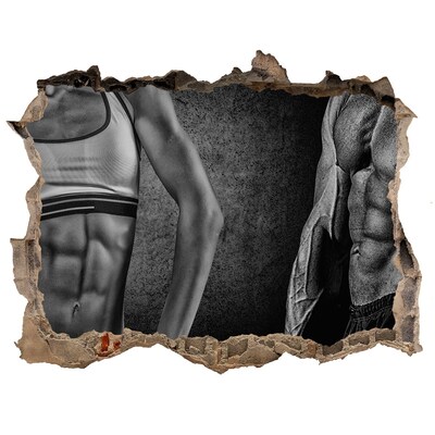 Pegatina de vinilo agujero 3d para pared Fuerza y ​​determinación