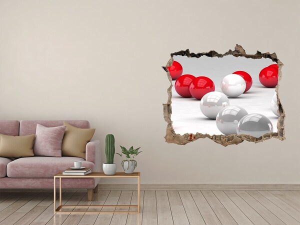 Vinilo pared rota 3d efecto realista Una pared rota con balas