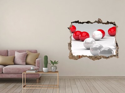 Vinilo pared rota 3d efecto realista Una pared rota con balas