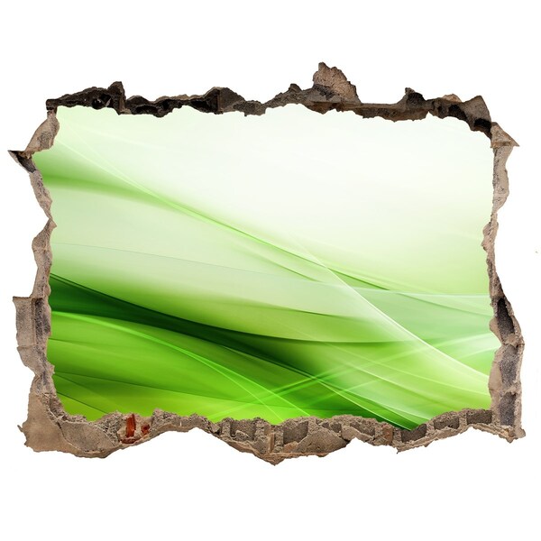 Trampantojo de pared rota efecto profundidad Espacio verde detrás del hoyo