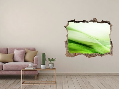 Trampantojo de pared rota efecto profundidad Espacio verde detrás del hoyo