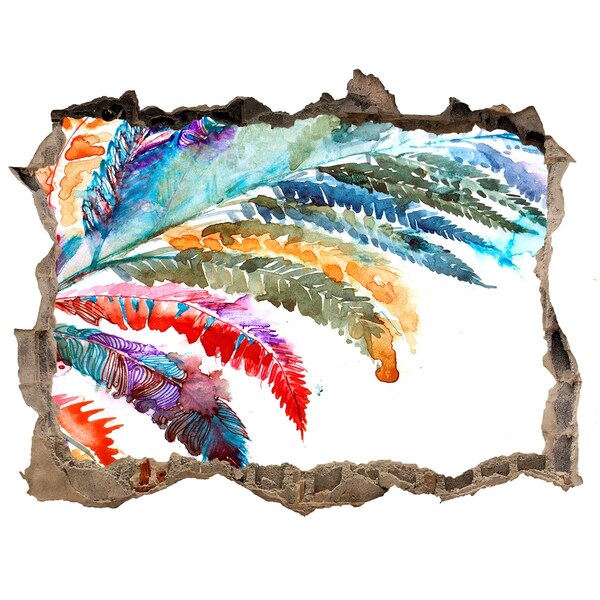 Samoprzylepna dziura na ścianę Tropikalna oaza w betonie