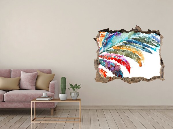 Samoprzylepna dziura na ścianę Tropikalna oaza w betonie