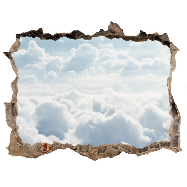 Trampantojo de pared rota efecto profundidad El cielo está lleno de nubes