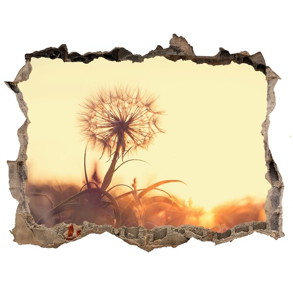 Pegatina agujero en la pared autoadhesiva Una flor bajo los rayos del sol