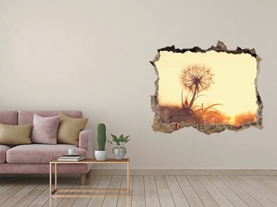 Pegatina agujero en la pared autoadhesiva Una flor bajo los rayos del sol