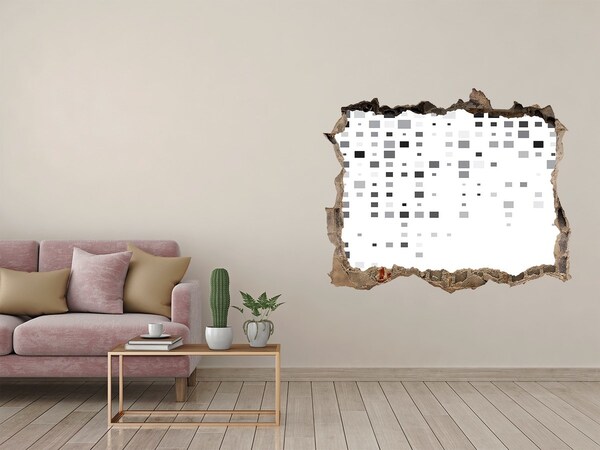 Trampantojo de pared rota efecto profundidad Muro ruinoso con patrón digital