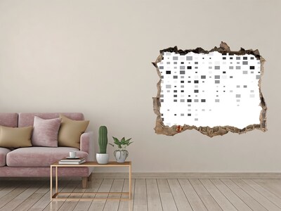 Trampantojo de pared rota efecto profundidad Muro ruinoso con patrón digital