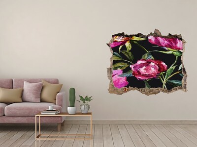 Trampantojo de pared rota efecto profundidad Mural floral 