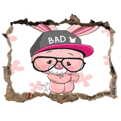 Samoprzylepna naklejka na ścianę Zajączek w kapeluszu