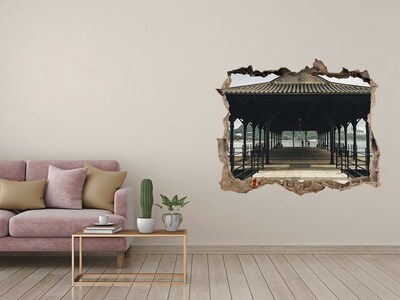 Pegatina agujero en la pared autoadhesiva Vista del muelle sobre el agua