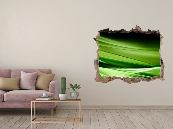 Pegatina de vinilo agujero 3d para pared Paisaje verde detrás del agujero