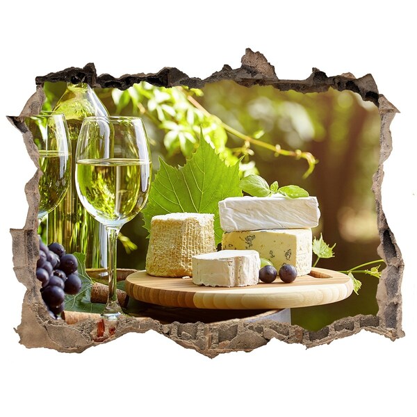 Trampantojo de pared rota efecto profundidad Los placeres del queso bajo el sol