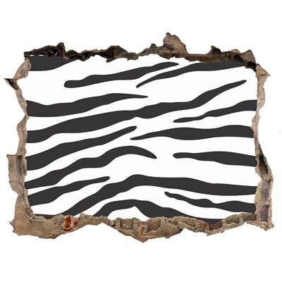 Fotoobraz dziura na ścianę naklejka Zebra w ścianie