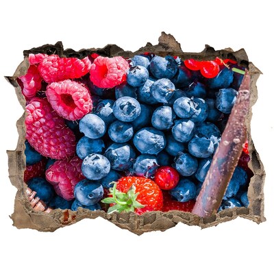 Vinilo pared rota 3d efecto realista Agujero afrutado en la pared