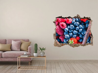 Vinilo pared rota 3d efecto realista Agujero afrutado en la pared
