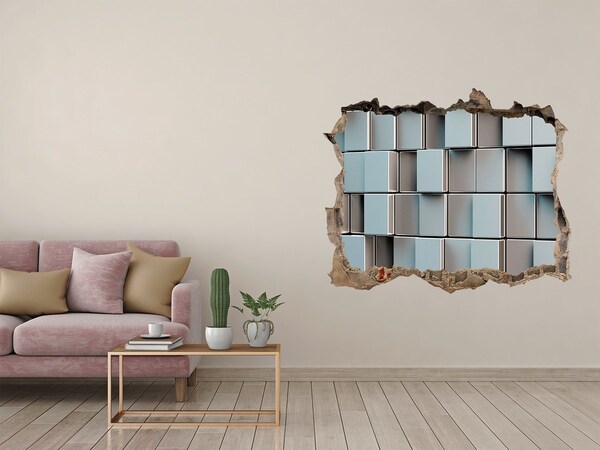 Vinilo pared rota 3d efecto realista pared de ladrillo moderna