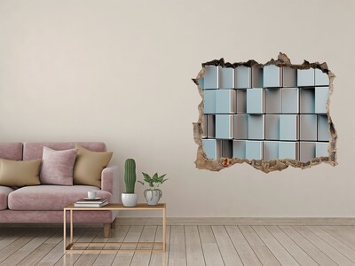 Vinilo pared rota 3d efecto realista pared de ladrillo moderna