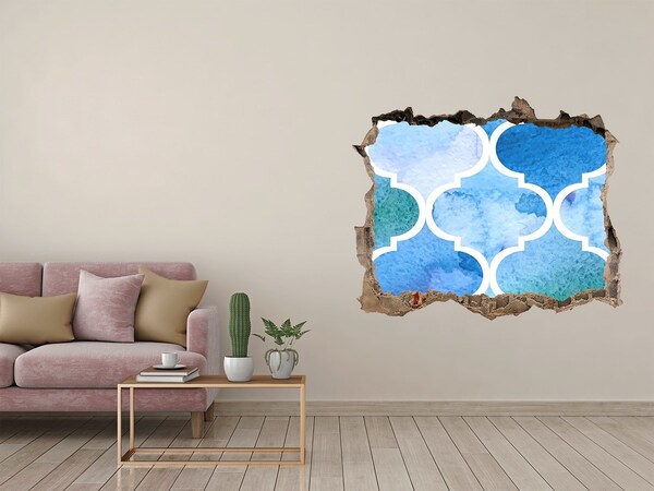 Pegatina agujero en la pared autoadhesiva Mosaico marino en un agujero en la pared