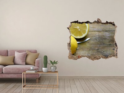 Pegatina de vinilo agujero 3d para pared Paraíso del limón