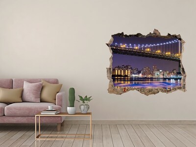 Trampantojo de pared rota efecto profundidad El puente de noche