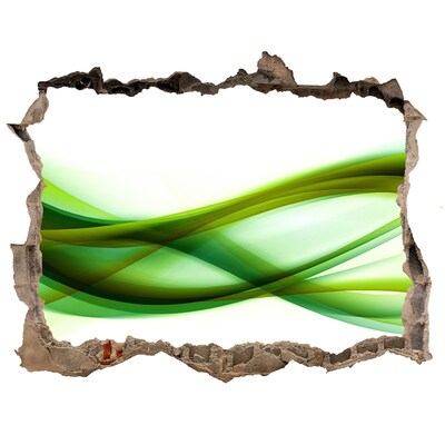 Trampantojo de pared rota efecto profundidad Ola verde en el agujero de la pared