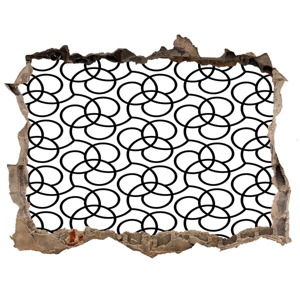 Trampantojo de pared rota efecto profundidad Patrones geométricos sobre el fondo de una pared dañada