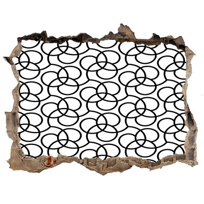 Trampantojo de pared rota efecto profundidad Patrones geométricos sobre el fondo de una pared dañada