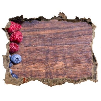 Trampantojo de pared rota efecto profundidad Un paraíso de frutas en un muro en ruinas