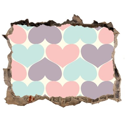 Pegatina agujero en la pared autoadhesiva Corazón en hormigón