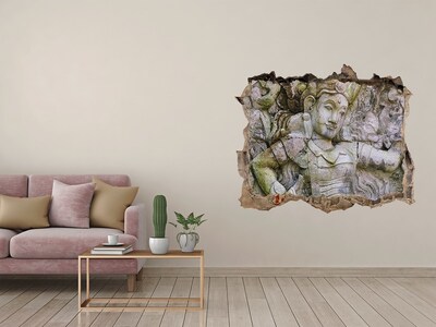 Pegatina de vinilo agujero 3d para pared Deidad en las ruinas