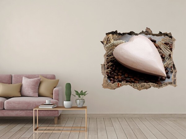 Trampantojo de pared rota efecto profundidad Un oasis de café en las ruinas