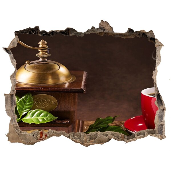 Pegatina agujero en la pared autoadhesiva Un oasis de café en el corazón del hogar