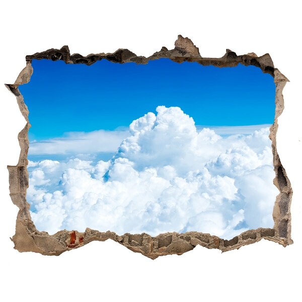 Pegatina agujero en la pared autoadhesiva El cielo está lleno de nubes