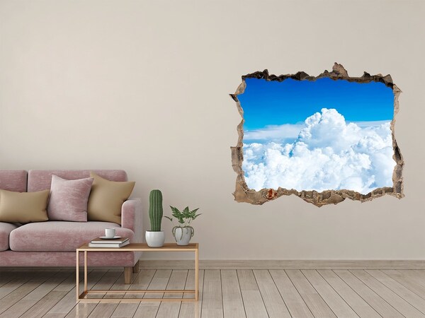 Pegatina agujero en la pared autoadhesiva El cielo está lleno de nubes