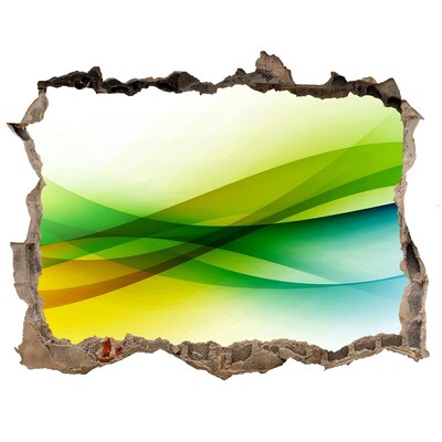 Pegatina de vinilo agujero 3d para pared Paisaje colorido detrás del muro