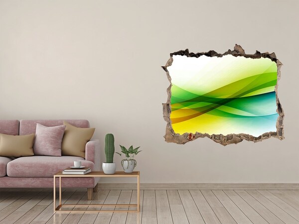 Pegatina de vinilo agujero 3d para pared Paisaje colorido detrás del muro