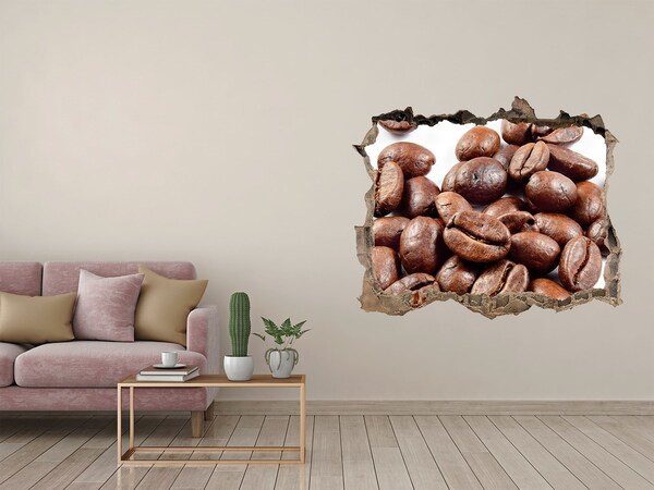 Trampantojo de pared rota efecto profundidad Café en una pared en ruinas