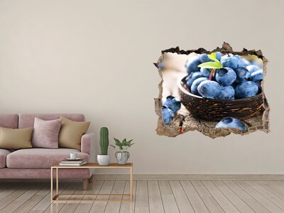 Trampantojo de pared rota efecto profundidad Bayas en un cuenco de madera