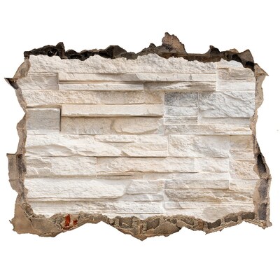 Trampantojo de pared rota efecto profundidad Pared dañada con acabado de piedra