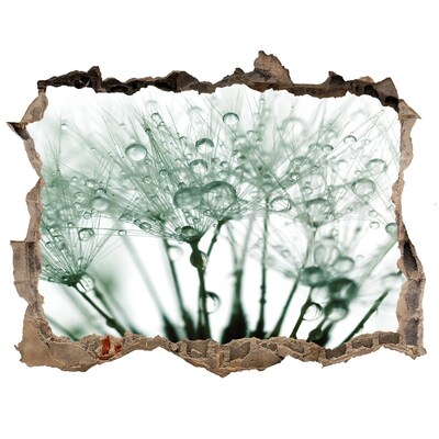 Pegatina de vinilo agujero 3d para pared Un sueño floral detrás de la pared