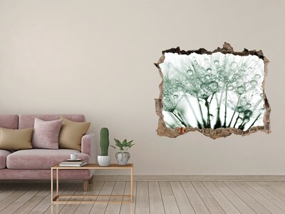 Pegatina de vinilo agujero 3d para pared Un sueño floral detrás de la pared