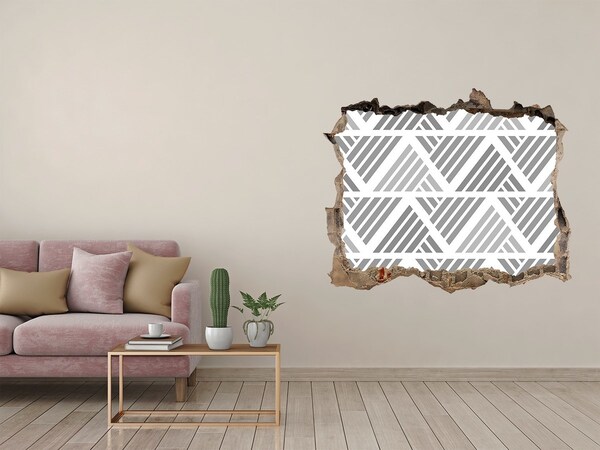 Pegatina de vinilo agujero 3d para pared Geometría en el hormigón