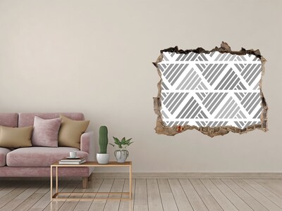 Pegatina de vinilo agujero 3d para pared Geometría en el hormigón