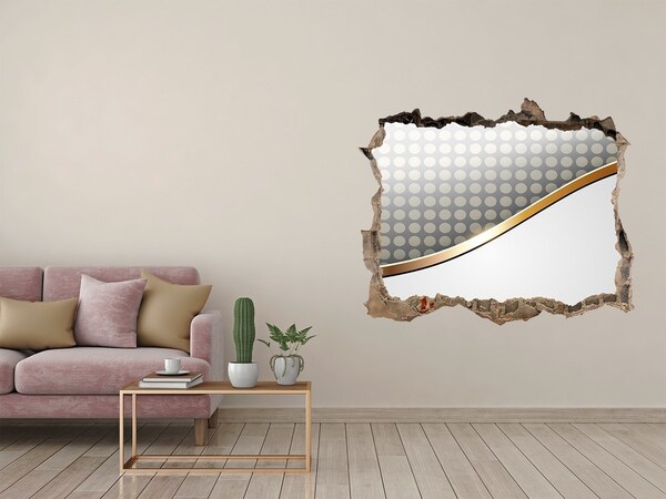 Pegatina de vinilo agujero 3d para pared Pared de espejos rota