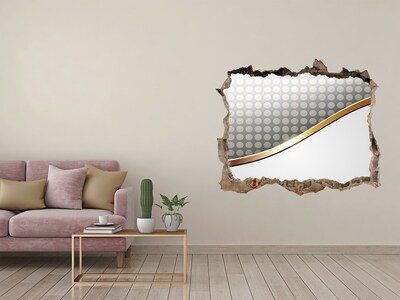 Pegatina de vinilo agujero 3d para pared Pared de espejos rota