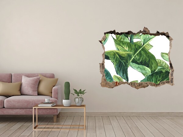 Pegatina agujero en la pared autoadhesiva Un oasis verde en hormigón