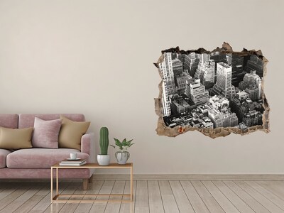 naklejka fototapeta 3D widok Widok na miejską dżunglę